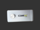 A silver SquareOne by Chrome keg with a SquareOne branded logo.